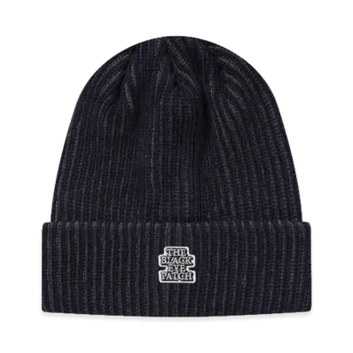 BlackEyePatch Small OG Label Stripe Beanie "Navy"