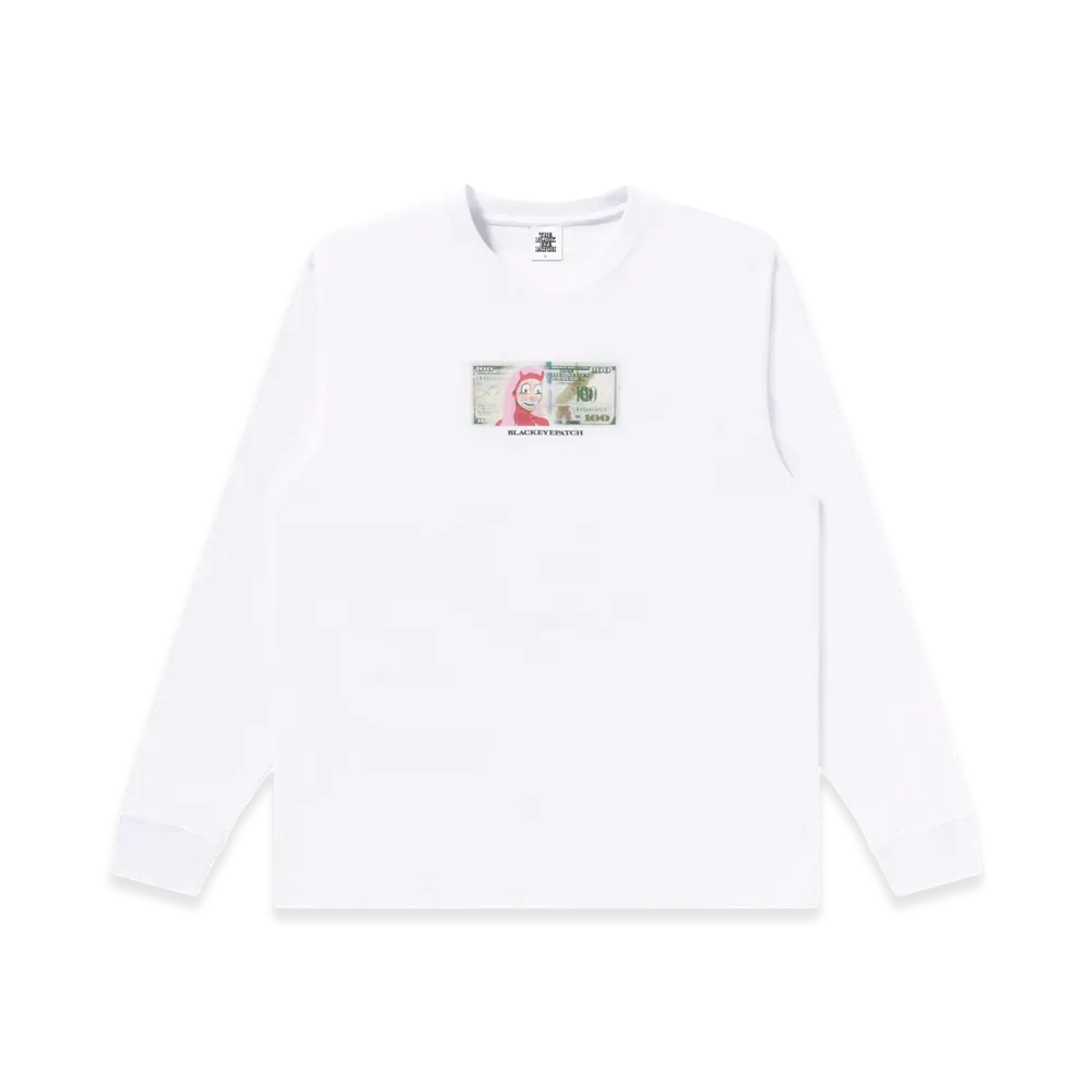 BlackEyePatch T-Rex Bill L/S Tee "White"