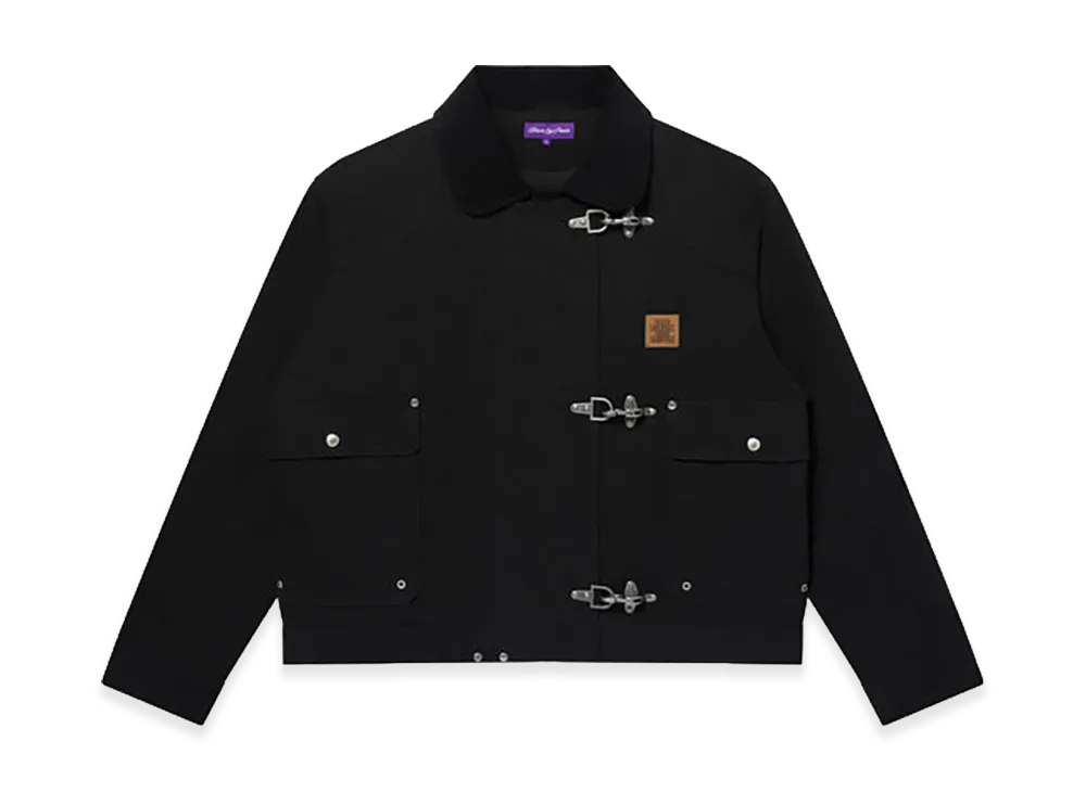BlackEyePatch OG Leather Patched Fireman Duck Jacket "Black"