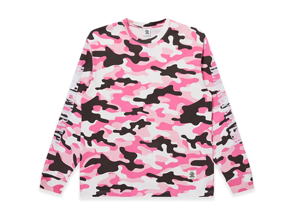 BlackEyePatch Stencil Logo Embroidered L/S Tee "Pink Camo"