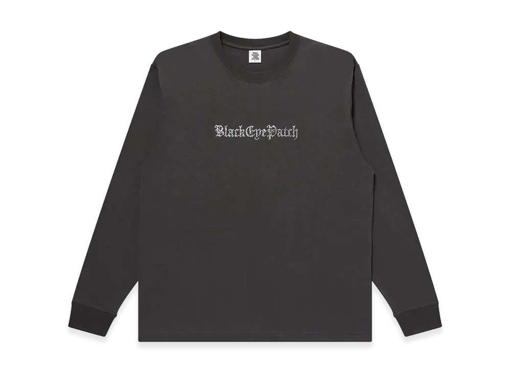 BlackEyePatch Rhinestoned OE Logo L/S Tee "Charcoal"
