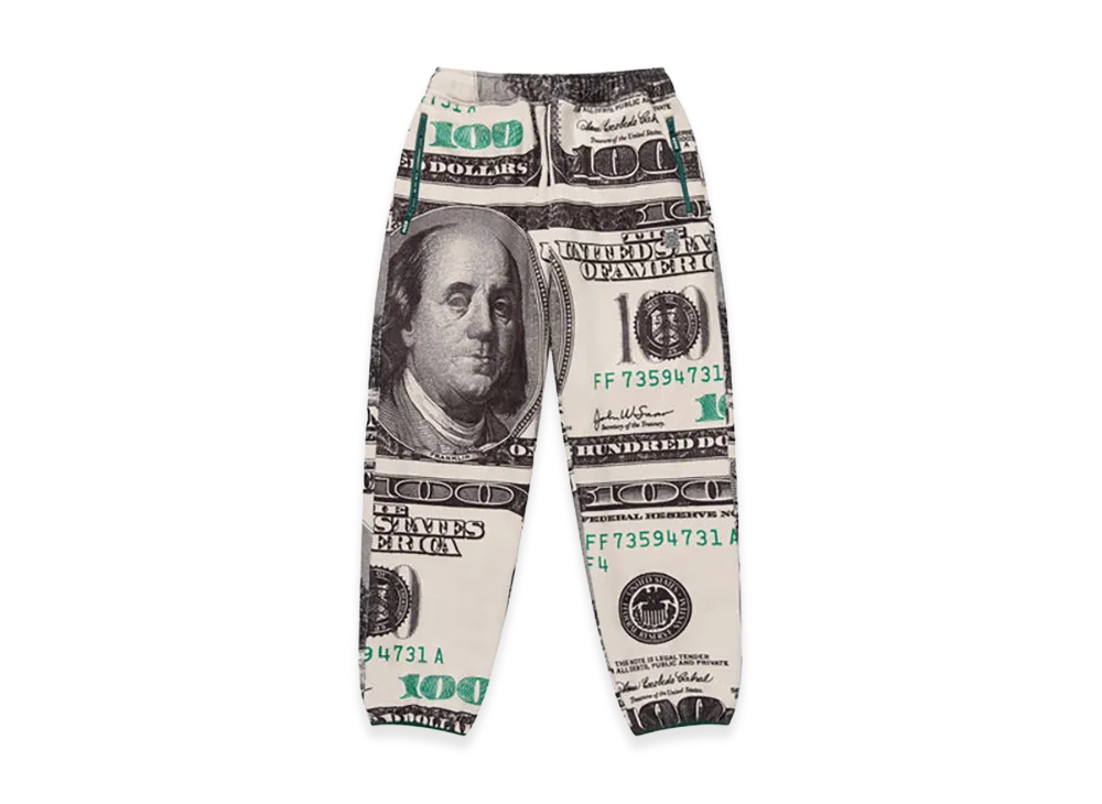 BlackEyePatch Big Hundereds Patterned Fleece Pants "White"