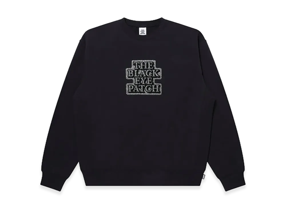 BlackEyePatch Rhinestoned OG Label Crew Sweat "Black"