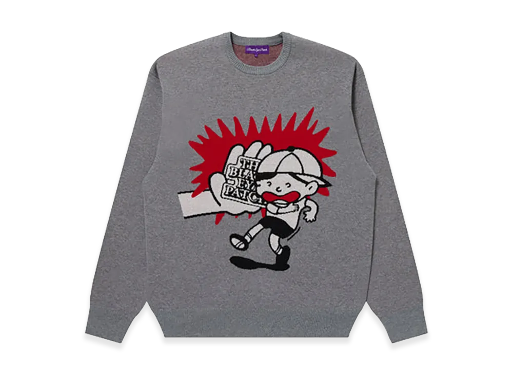 BlackEyePatch Tobidashi OG Label Knit Sweater "Gray"