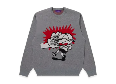 BlackEyePatch Tobidashi OG Label Knit Sweater "Gray"