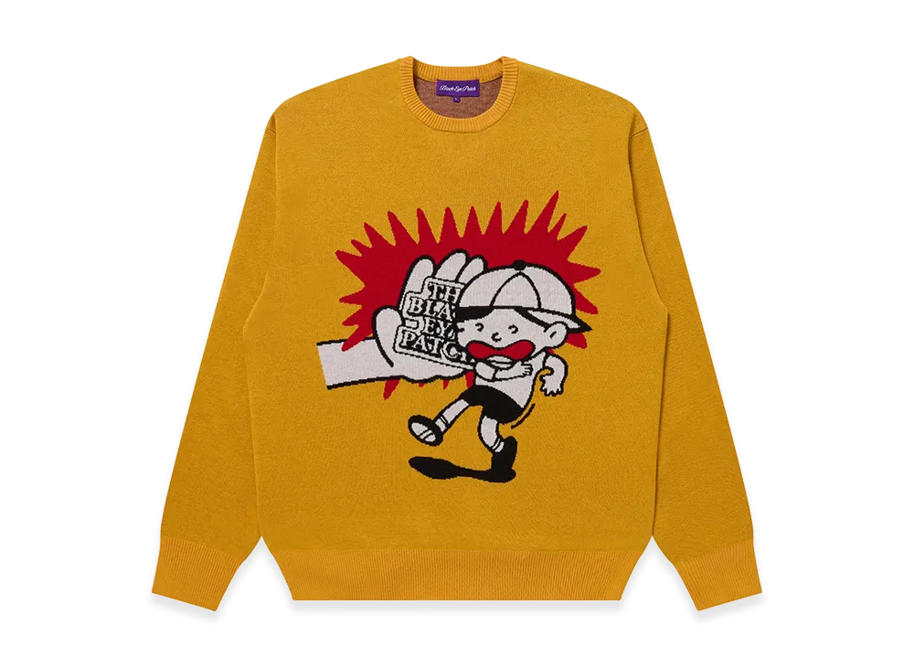 BlackEyePatch Tobidashi OG Label Knit Sweater "Yellow"