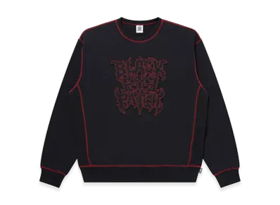 BlackEyePatch Metal Logo Stitched Crew Sweat "Black/Red"