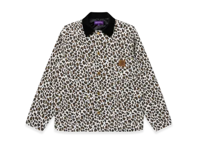 BlackEyePatch Leopard Patterned Coverall Jacket "White"