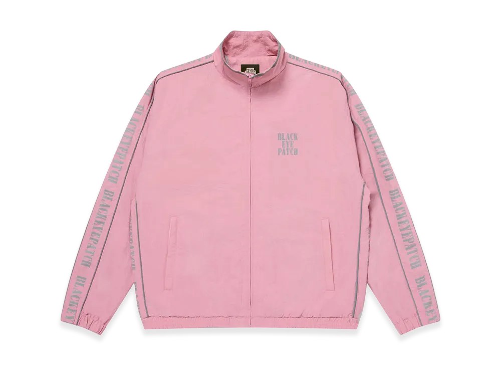 BlackEyePatch Reflective Stencil Logo Track Jacket "Pink"