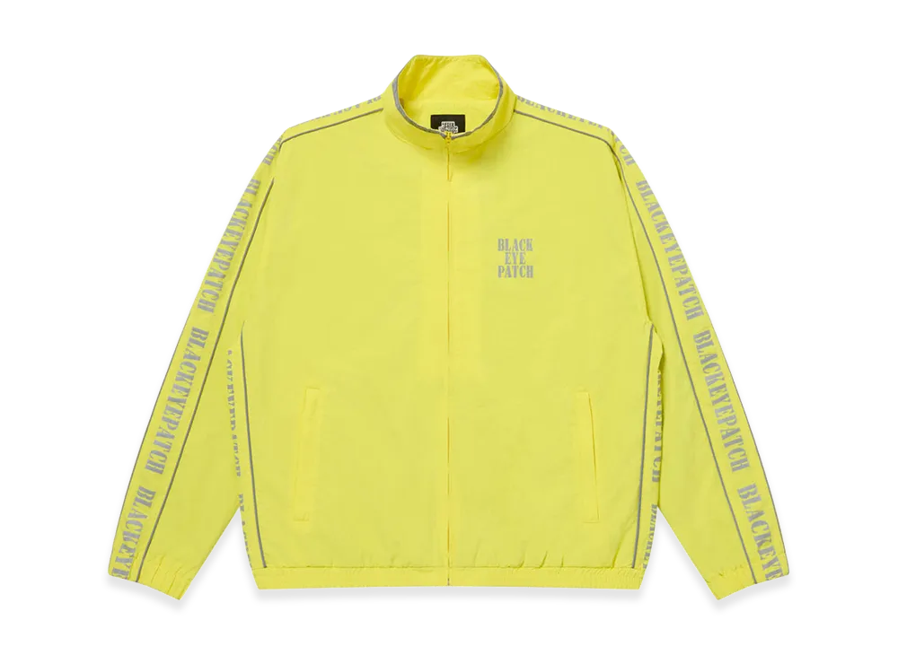 BlackEyePatch Reflective Stencil Logo Track Jacket "Yellow"