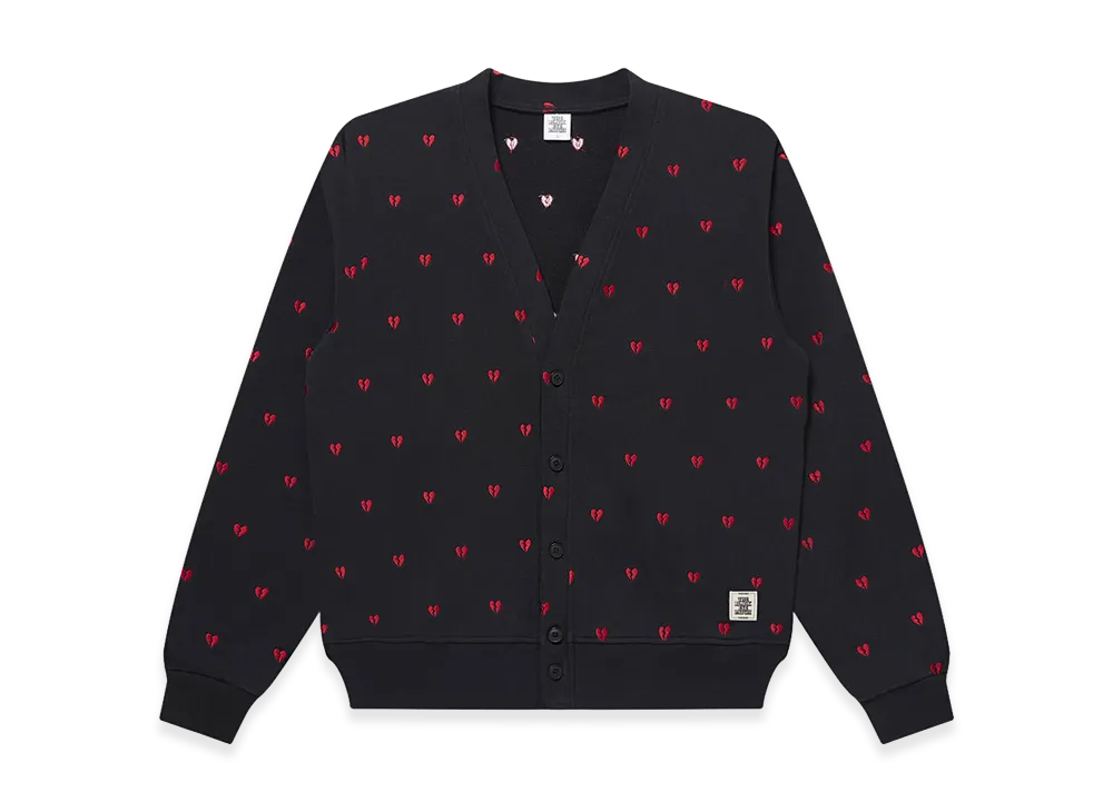 BlackEyePatch Heart Break Patterned Sweat Cardigan "Black"
