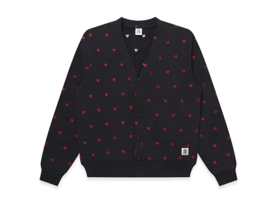 BlackEyePatch Heart Break Patterned Sweat Cardigan "Black"