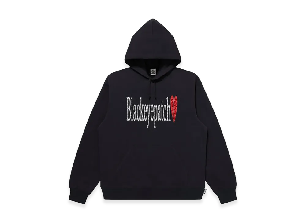 BlackEyePatch Rhinestoned Heartbreak Logo Hoodie "Black"