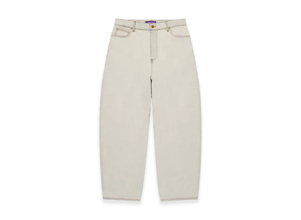 BlackEyePatch Stencil Logo Extra Baggy Jeans "Dust White"