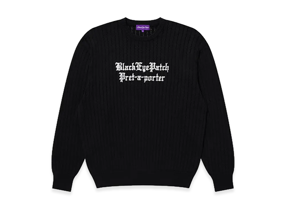 BlackEyePatch Pret-A-Porter Knit Crew Sweater "Black"