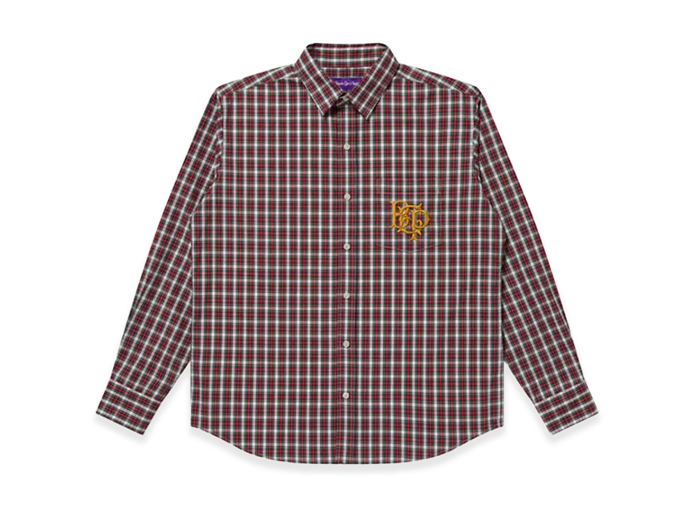 BlackEyePatch Royal Emblem Embroidered L/S Shirt "Red"
