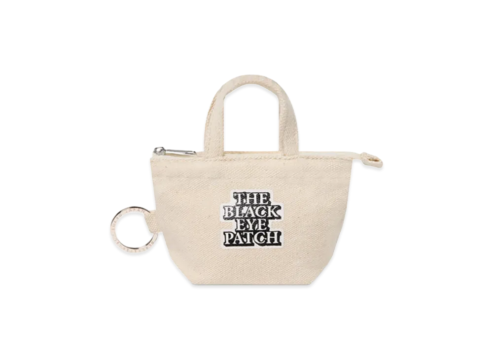 BlackEyePatch OG Label Tote Keychain "Off White"