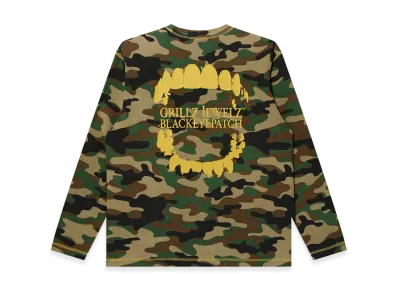 BlackEyePatch Grillz Jewelz Goldteeth Thermal L/S Tee "Woodland Camo"