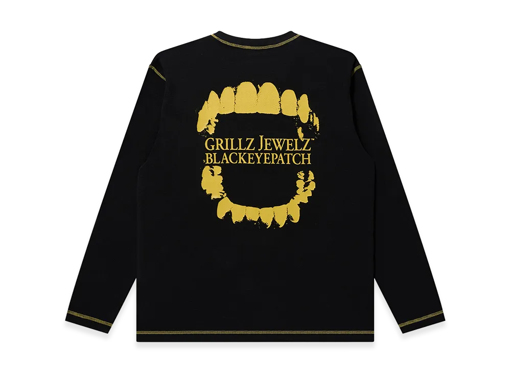 BlackEyePatch Grillz Jewelz Goldteeth Thermal L/S Tee "Black"