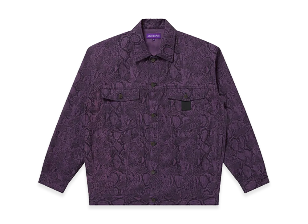 BlackEyePatch Python Patterned Tracker Jacket "Purple"