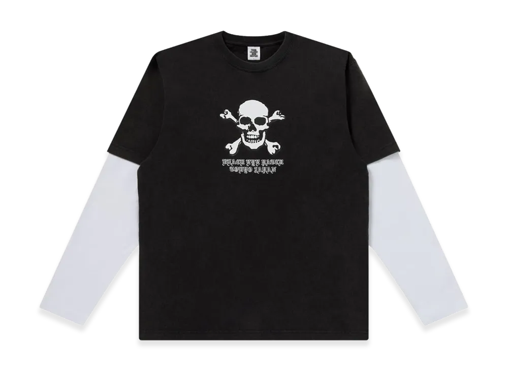 BlackEyePatch Crossbones Layered Thermal L/S Tee "Black/White"