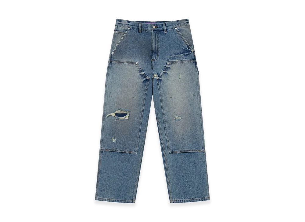 BlackEyePatch Double Knee Damaged Painter Pants "Indigo"