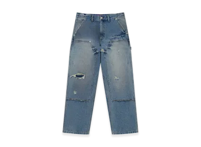 BlackEyePatch Double Knee Damaged Painter Pants "Indigo"