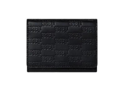 BlackEyePatch 3 Letter OE Embossed Leather Card Case "Black"