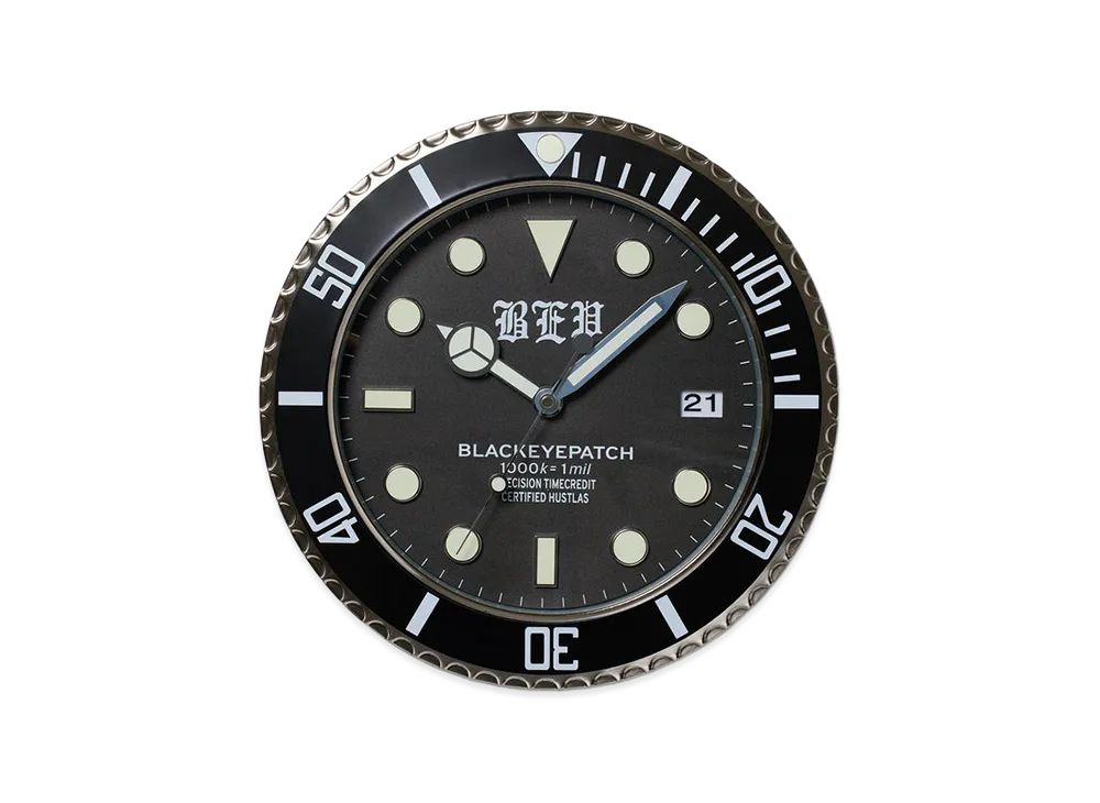 BlackEyePatch OE Dial Wall Clock "Black"