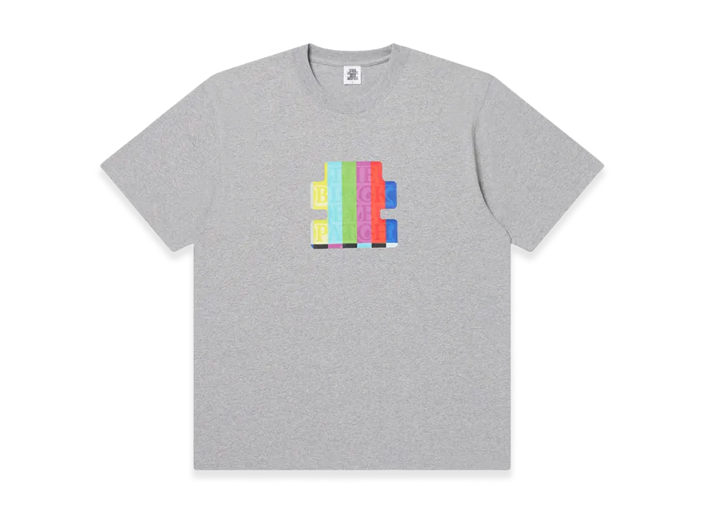 BlackEyePatch SMPTE Color Bar OG Label Tee "Heather Gray"