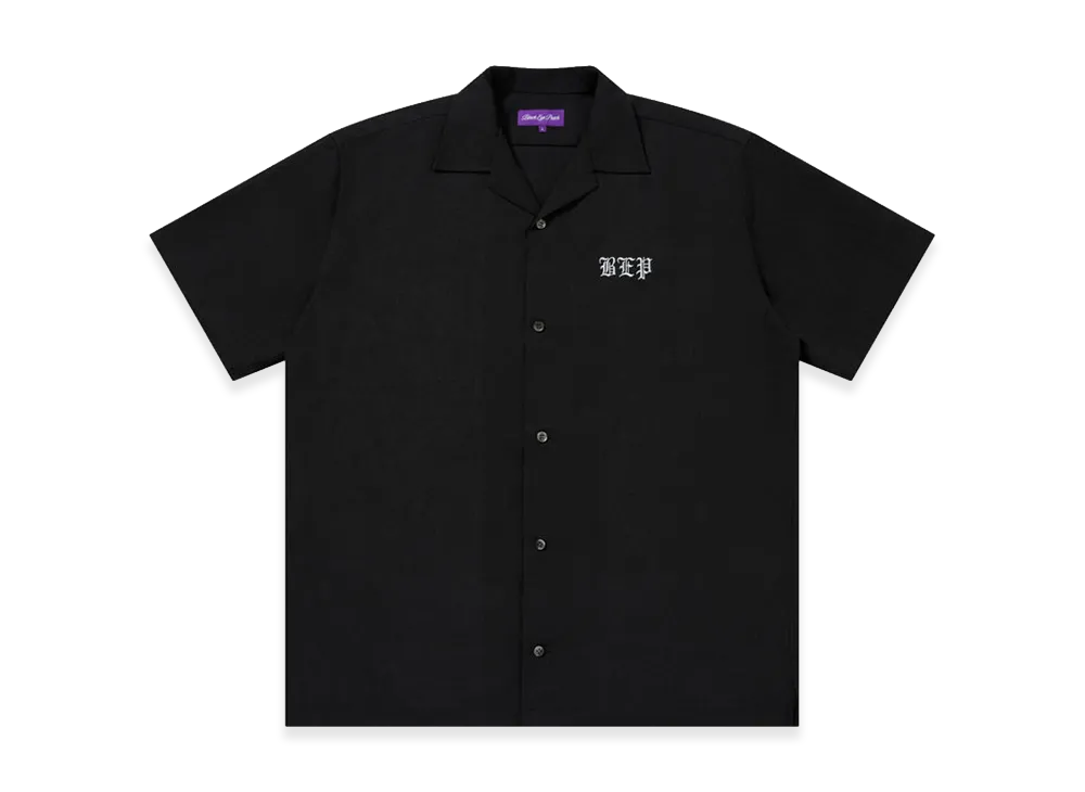 BlackEyePatch 3 Letter OE Open Collared S/S Shirt "Black"