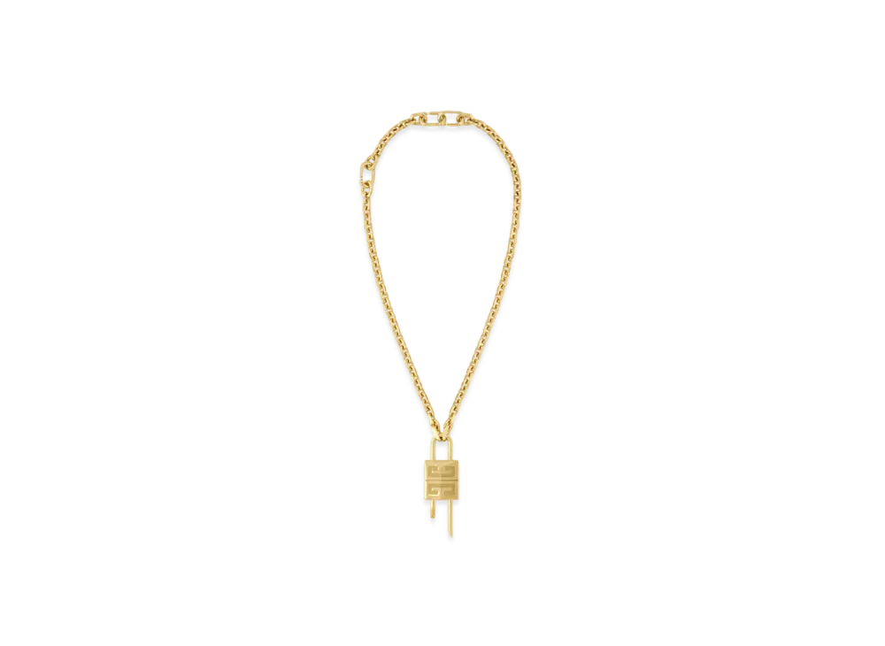 GIVENCHY Small Lock Necklace In Metal "Golden Yellow"