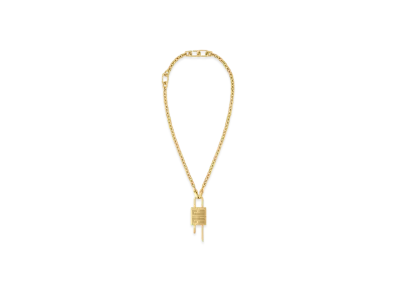 GIVENCHY Small Lock Necklace In Metal "Golden Yellow"