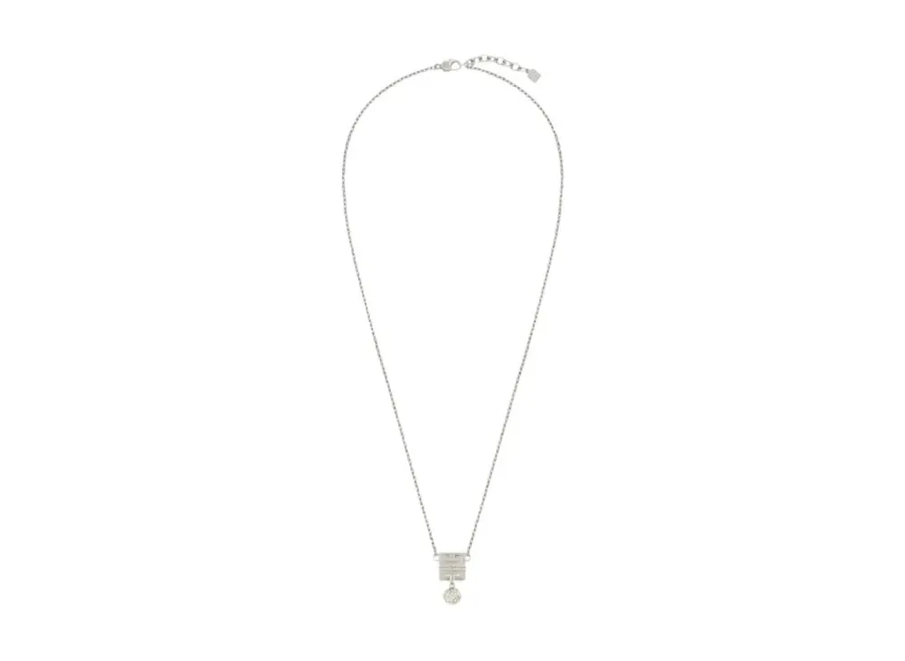 GIVENCHY 4G Necklace In Metal with Crystals "Silver"