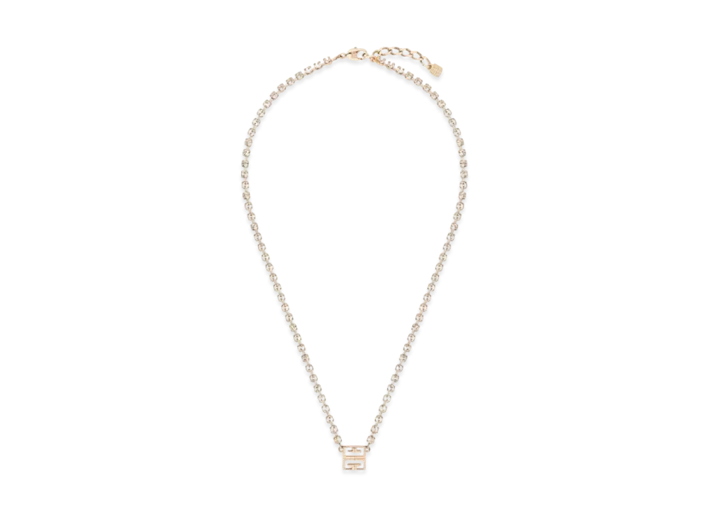 GIVENCHY 4G Necklace In Metal with Crystals "Rose Gold"