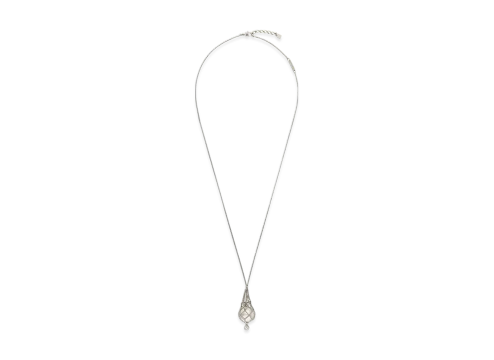 GIVENCHY Pearling Necklace In Metal with Pearls And Crystals "White/Silver"