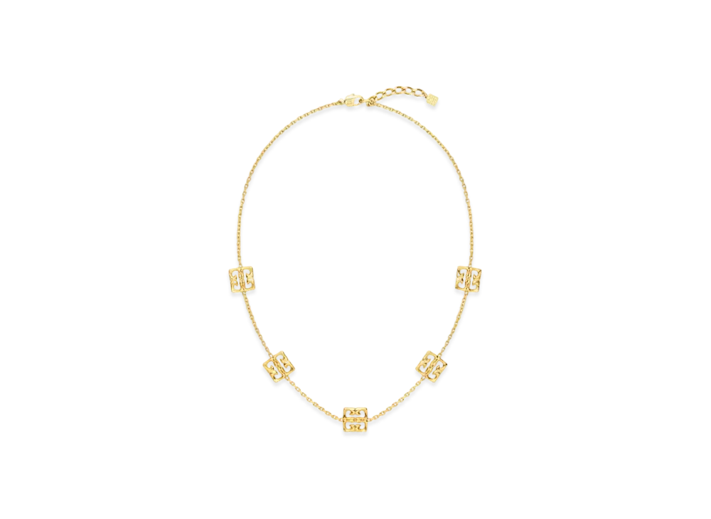 GIVENCHY 4G Liquid Multi Necklace In Metal "Golden Yellow"