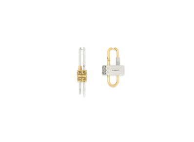 GIVENCHY Lock Asymmetrical Earrings In Metal "Golden/Silver"