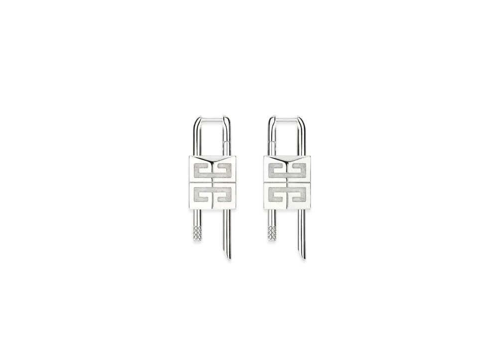 GIVENCHY Lock Earrings In Metal "Silver"