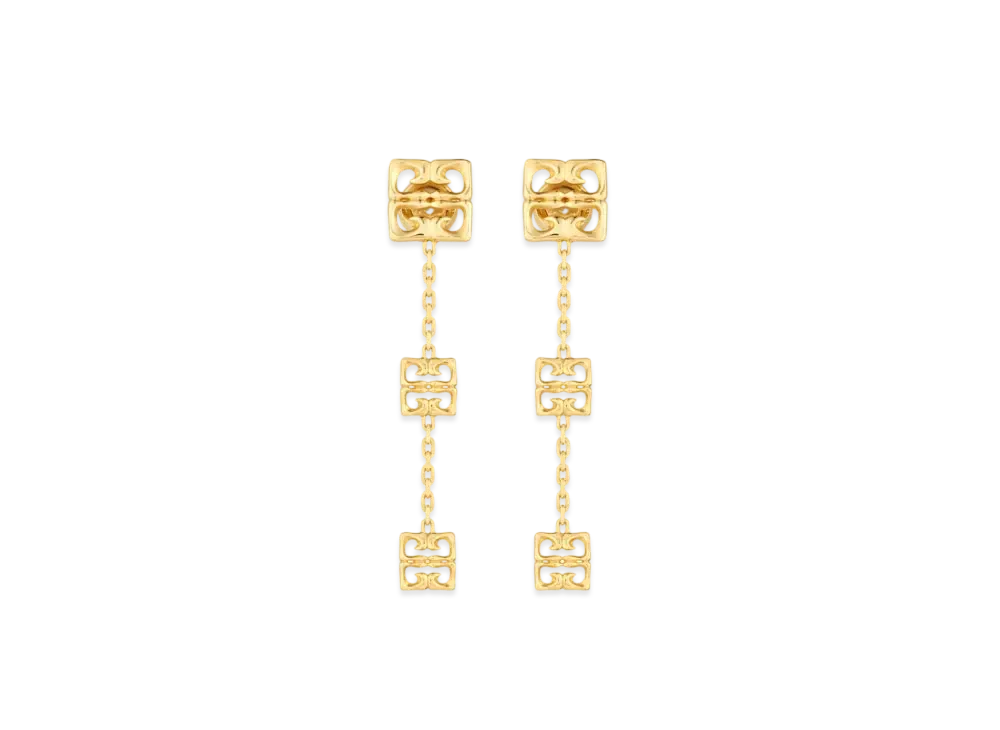 GIVENCHY 4G Liquid Multi Earrings In Metal "Golden Yellow"