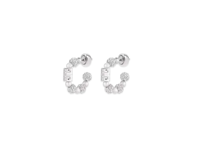 GIVENCHY 4G Earrings In Metal With Crystals "Silver"