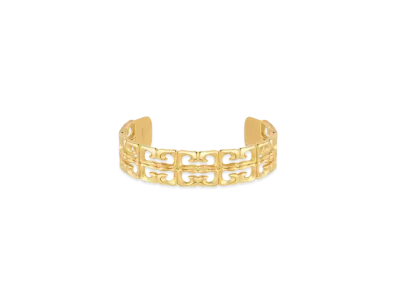 GIVENCHY 4G Liquid Open Cuff Bracelet In Metal "Golden Yellow"