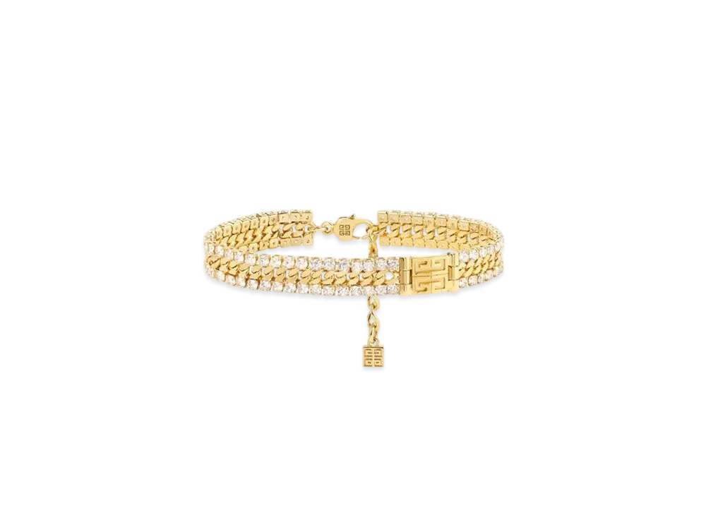 GIVENCHY 4G Crystal Bracelet In Metal With Crystals "Golden Yellow"