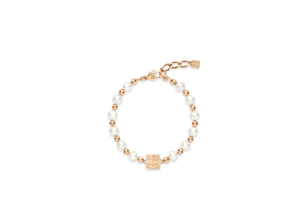 GIVENCHY 4G Bracelet In Metal With Pearls "Rose Golden/White"