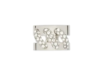GIVENCHY Stitch Ring In Metal with Crystals "Silver"