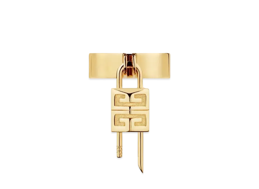 GIVENCHY Mini Lock Ring In Metal "Golden Yellow"