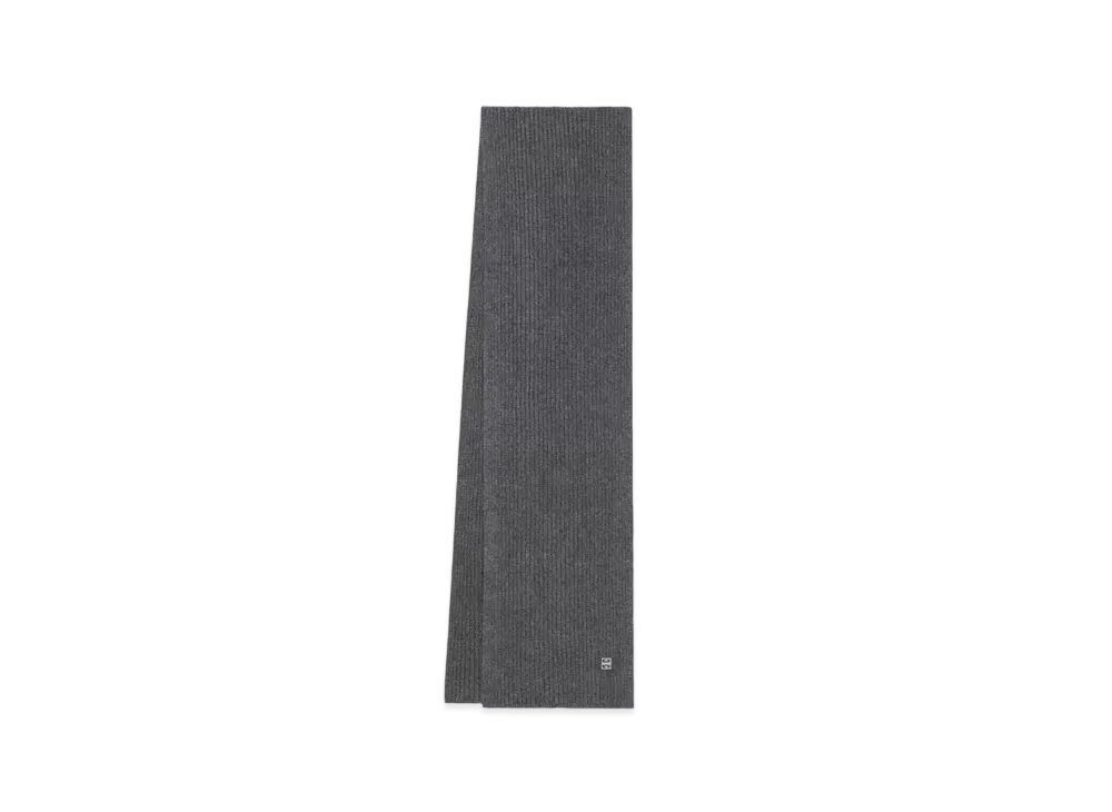 GIVENCHY Scarf In Wool and Cashmere "Smoke Gray"