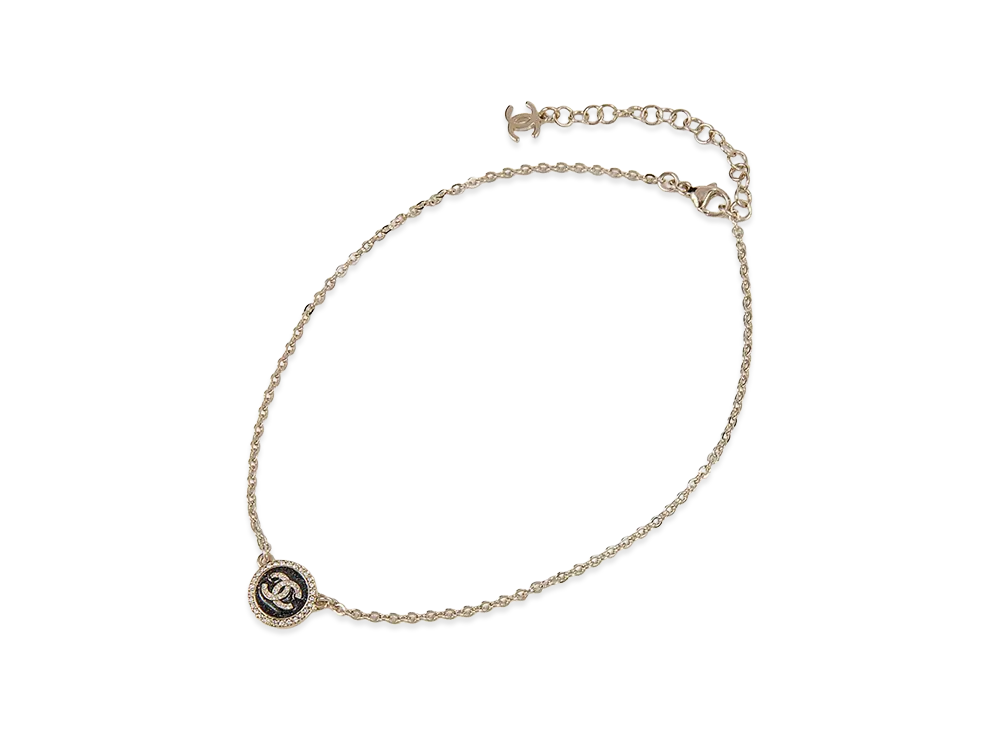 CHANEL Necklace "Gold/Rhinestone/Black"