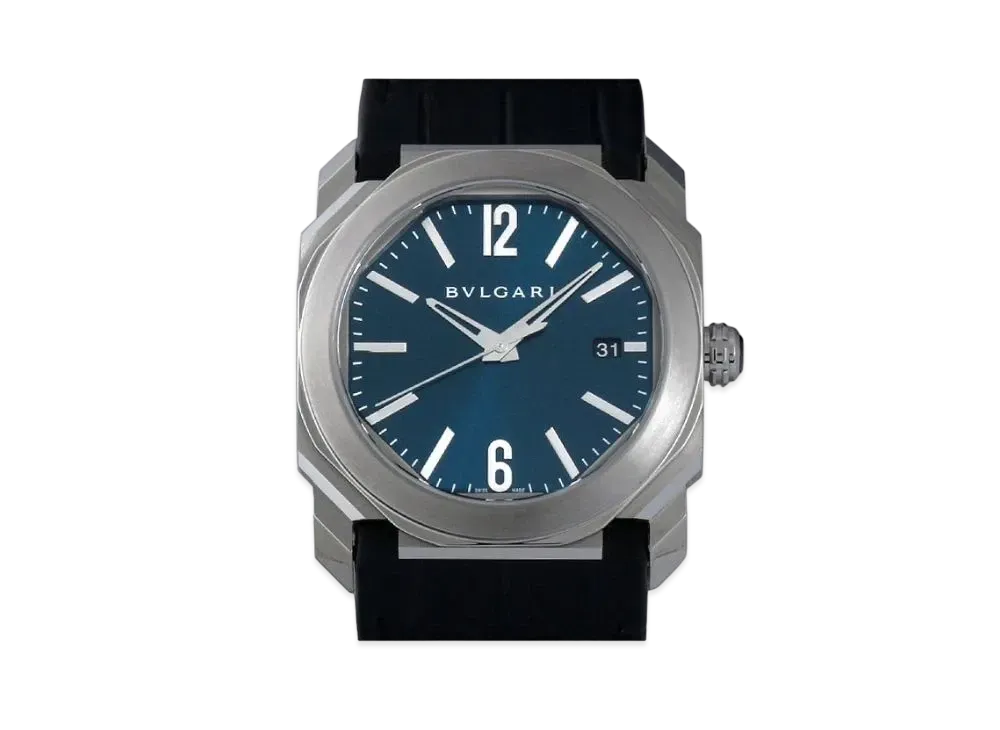 BVLGARI Octo Solo Tempo "Blue/Stainless Steel/Black"