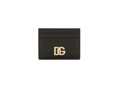DOLCE&GABBANA Calfskin Card Holder With DG Logo "Black"